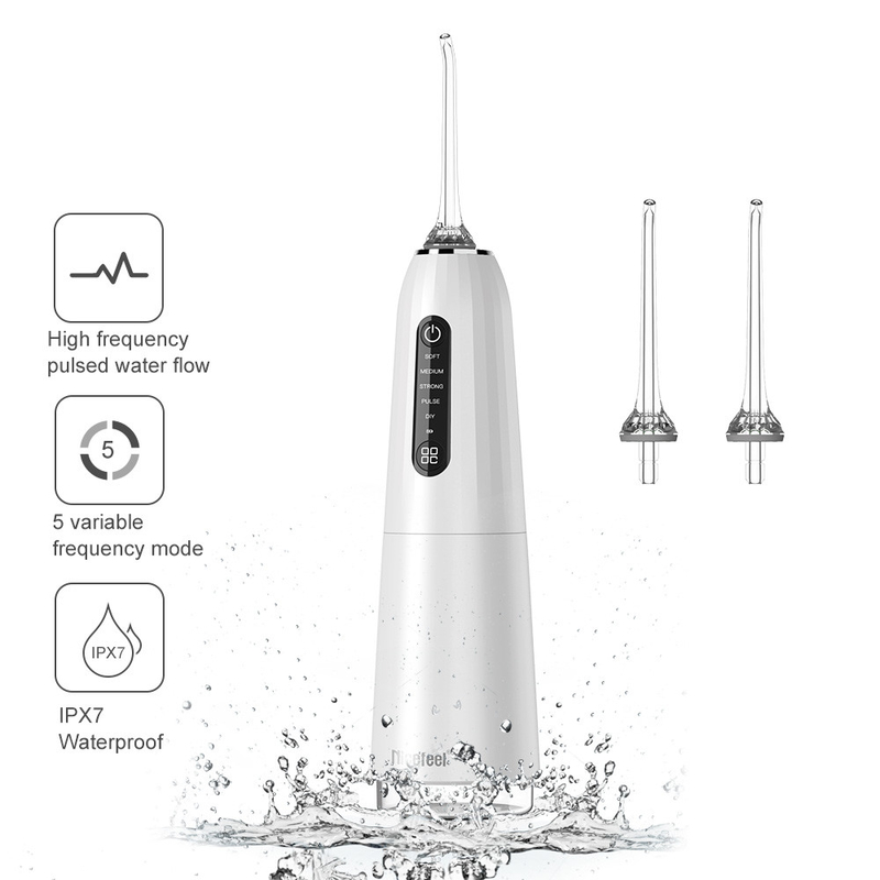 Água sem corda Flosser de FC2661 Nicefeel, Irrigator oral dental com 5 modos