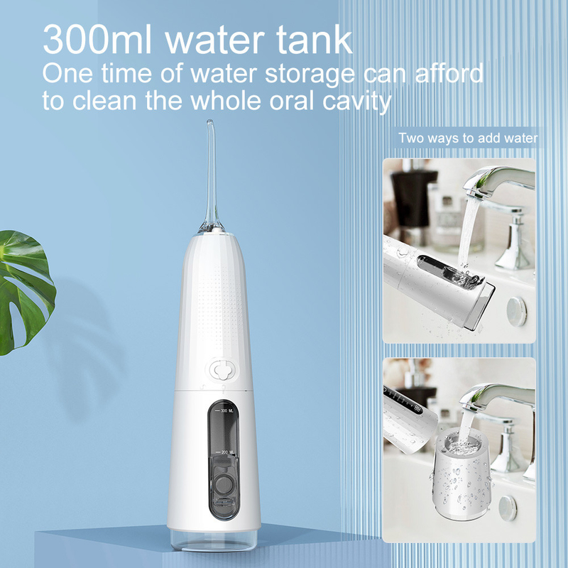 5+ água de líquido de limpeza oral elétrica de trabalho Pik dental dos dentes de Irrigator da higiene oral de jato de água 300ml dos modos Ipx7 Flosser