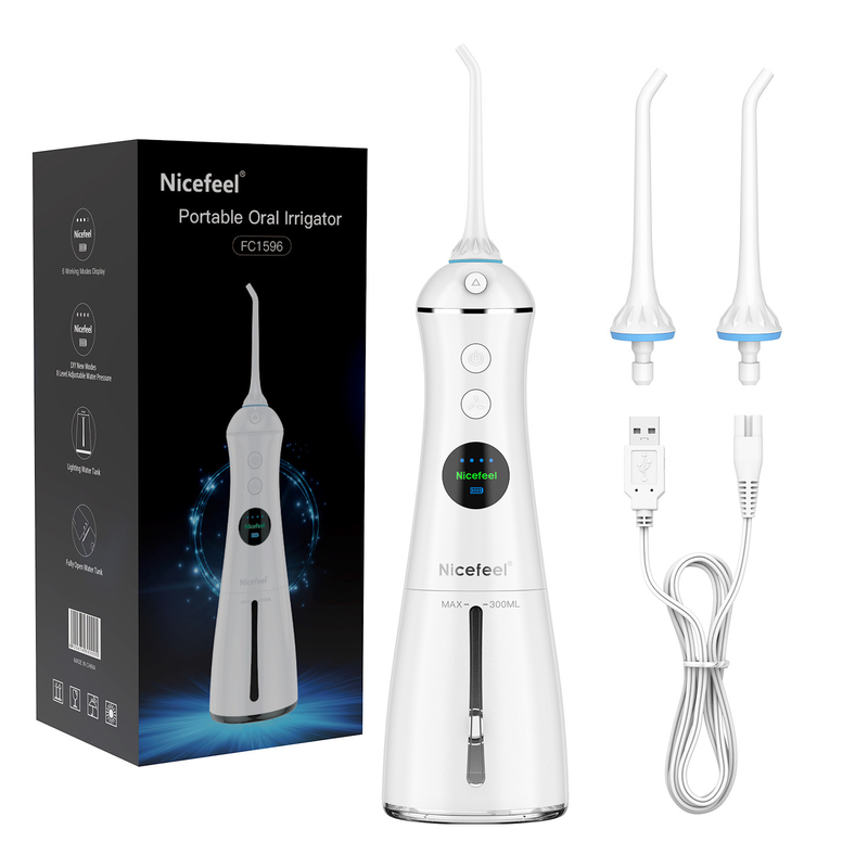 300ml Jet Cordless Water Flosser elétrica, 6 modos de trabalho molham Jet Dental Flosser