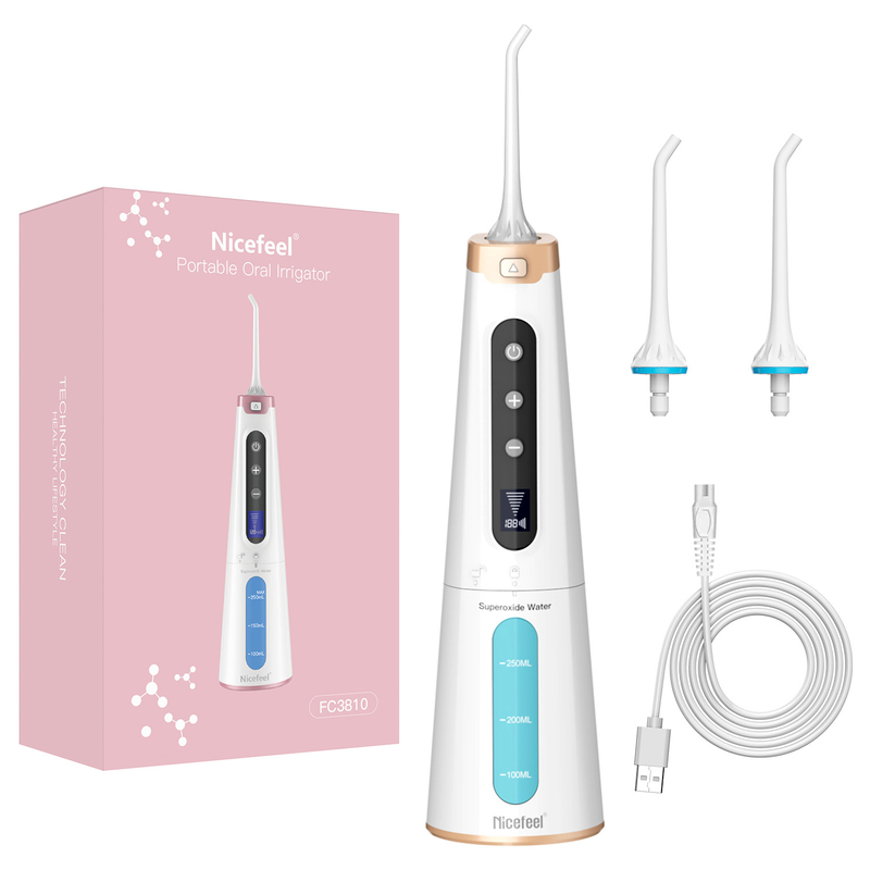 Irrigador oral de água superóxido sem fio 300 ml com três modos