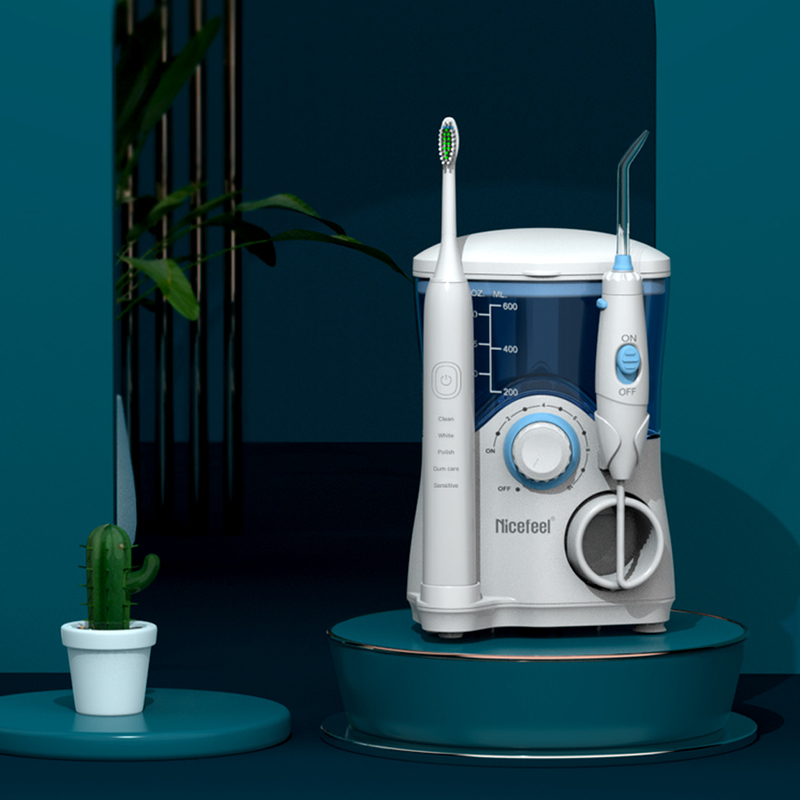 Tanque dental do ABS do OEM do branco da família 600ml de Sonic Toothbrush Water Flosser For dos produtos