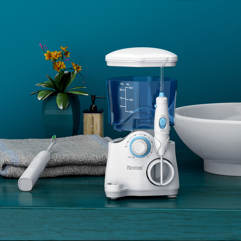 Tanque dental do ABS do OEM do branco da família 600ml de Sonic Toothbrush Water Flosser For dos produtos