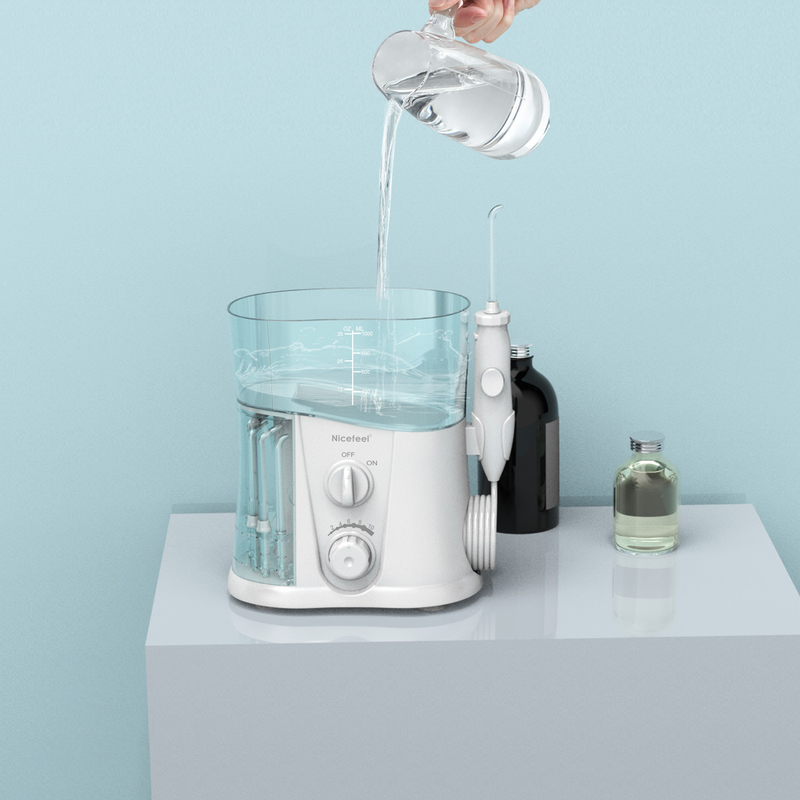 A água branca Flosser do tanque com ABS do produto comestível provê de bocal para o cuidado oral