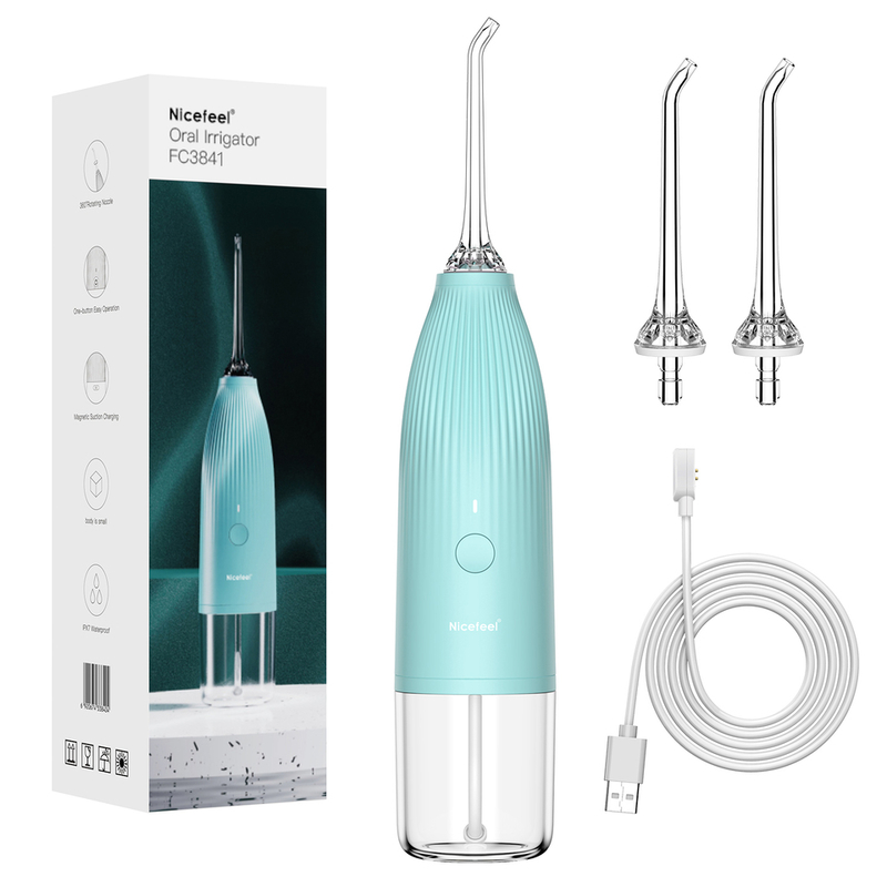 Flosser de água sem fio Nicefeel 0,5 kg Bateria de 1400 mAh Tanque de água de 300 ml
