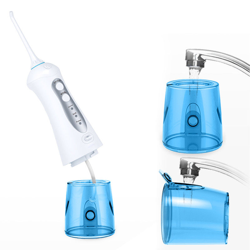 Água Flosser sem corda, líquido de limpeza portátil com 3 modos, limpeza poderosa dos dentes, tanque de água 300ML, IPX7 impermeável