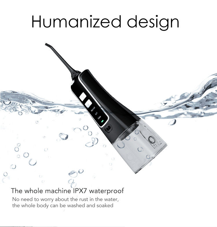 líquido de limpeza sem corda oral portátil dos dentes de Flosser da água de 1400mAh IPX7 Irrigator